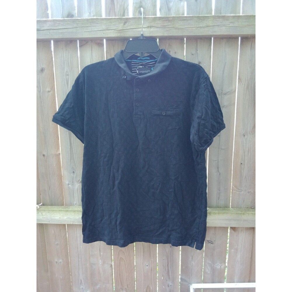 men's collard shirt denim & flowers ricky singh black large